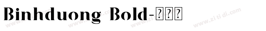 Binhduong Bold字体转换